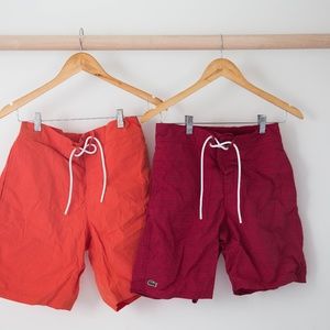 Lacoste Men's Swim Shorts (two pairs)